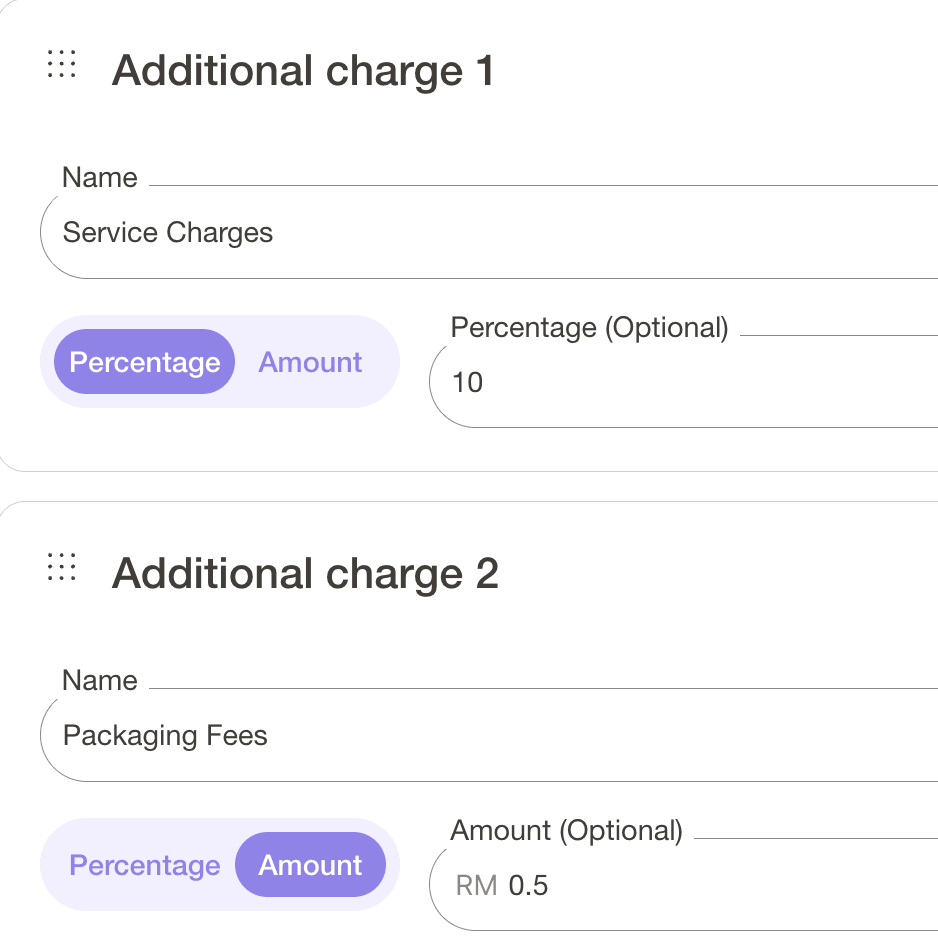 Service charge & tips
