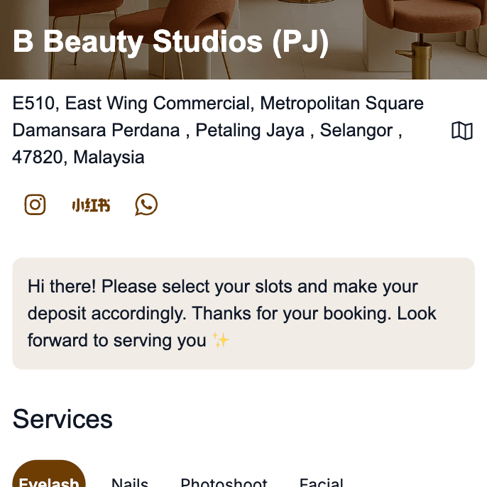 A booking page that's actually yours