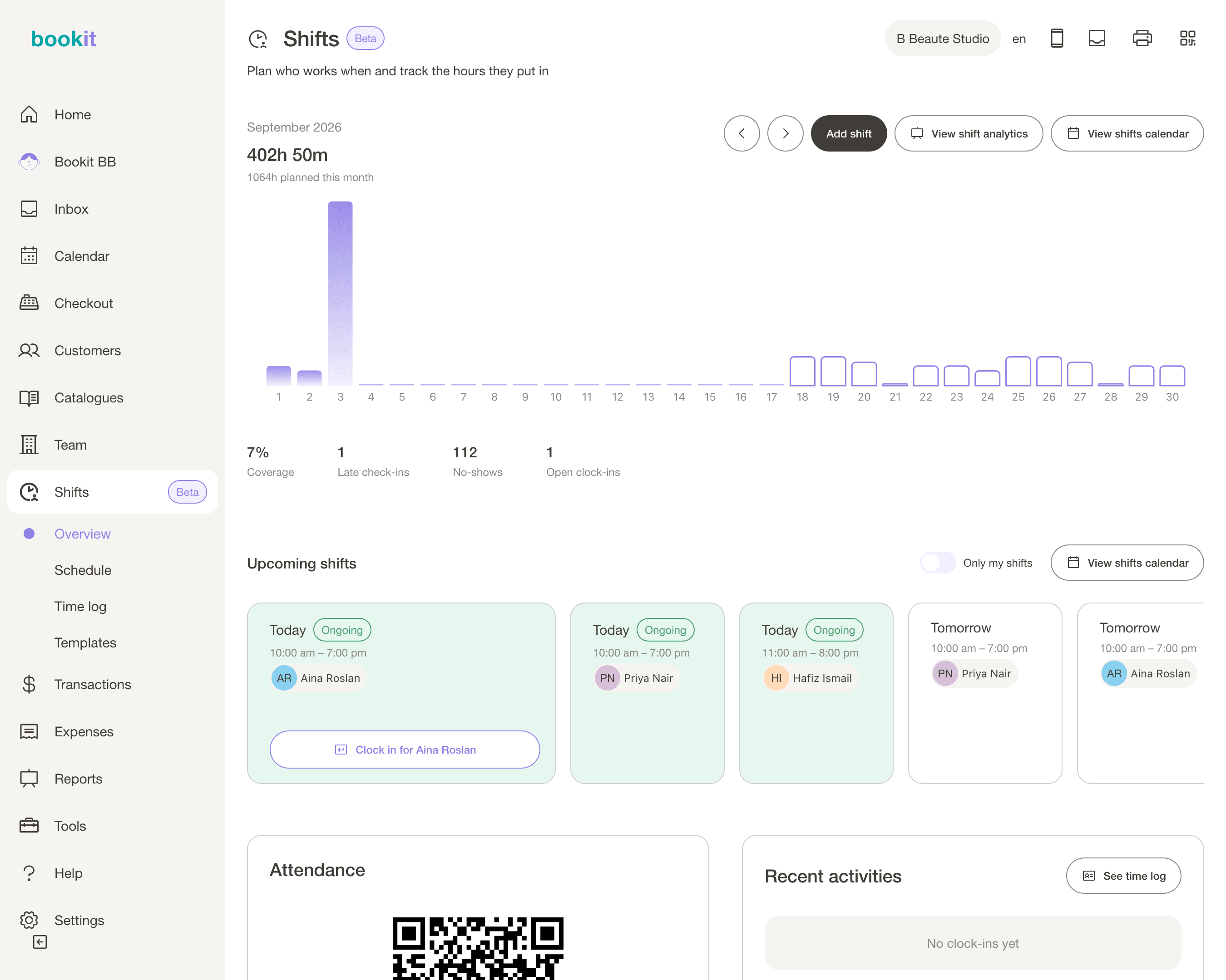 Coverage, late check-ins and no-shows