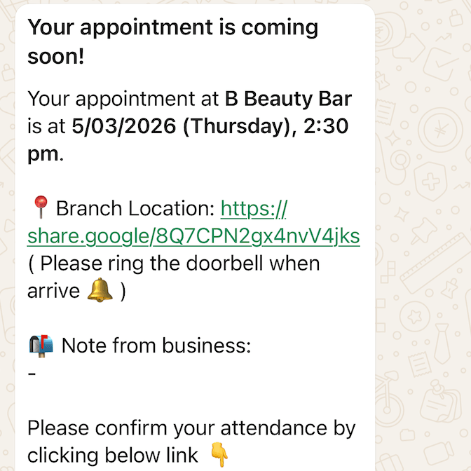 Auto WhatsApp reminders